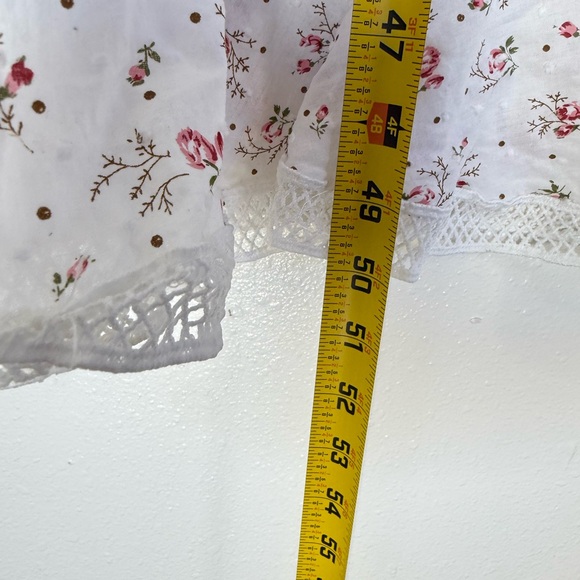 Just Me Floral lace Ruffle Dress tiered midi size S - Picture 4 of 12